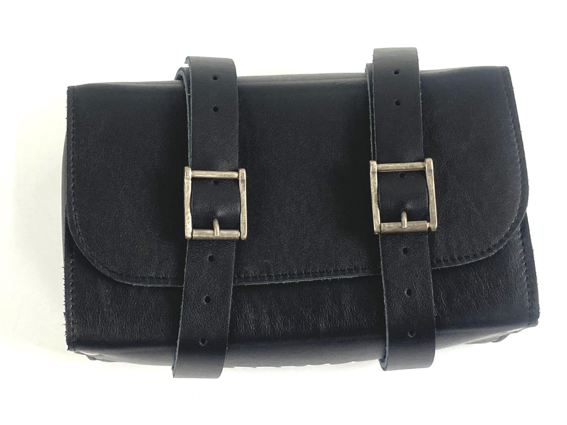 1970's PENTON KTM GS 100 125 250 400 ENDURO BREMA BLACK LEATHER TOOL BAG POUCH - MotoRaider