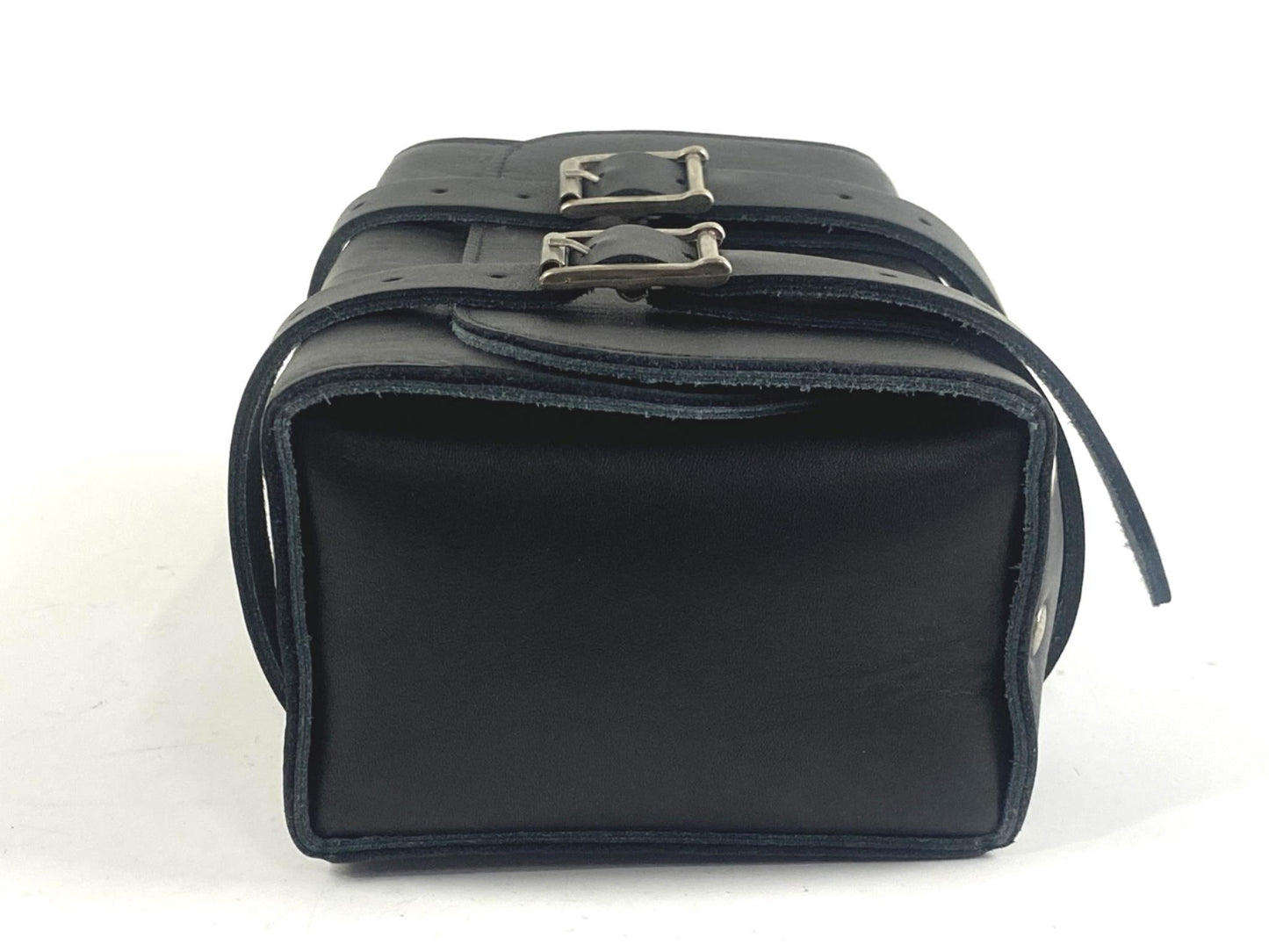1970's PENTON KTM GS 100 125 250 400 ENDURO BREMA BLACK LEATHER TOOL BAG POUCH - MotoRaider