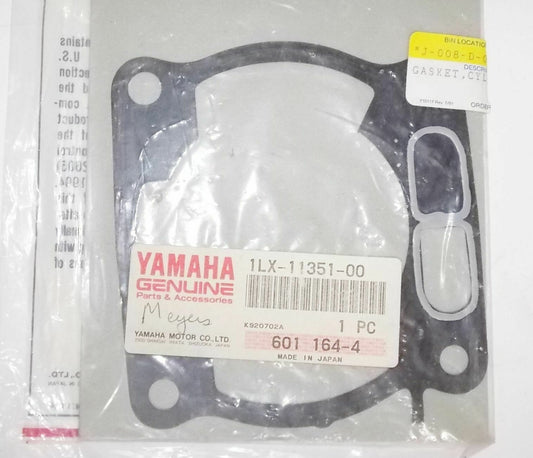 NOS OEM YAMAHA 1986-1990 YZ125 S/T/U/W/A GASKET CYLINDER 1LX-11351-00 - MotoRaider