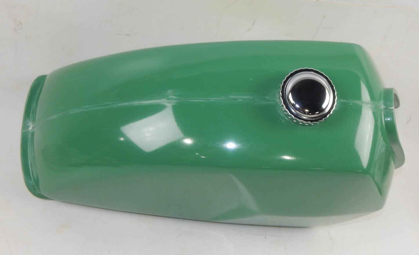 1971-1973 KTM PENTON GS 125 FIBERGLASS GREEN GAS TANK PETROL RESERVOIR + CAP - MotoRaider