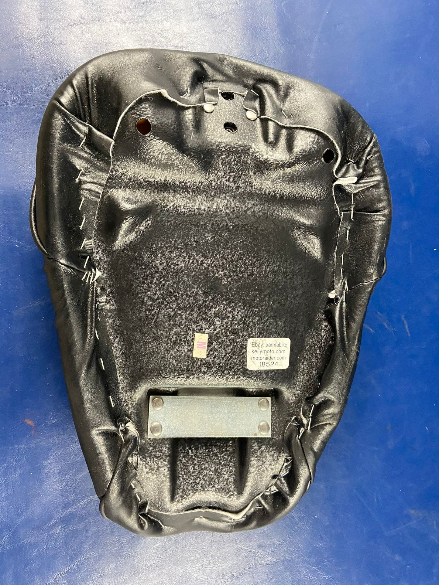 MOTORCYCLE SADDLE SEAT BLACK L=16" W=11.5" APRILIA LAVERDA CAGIVA GUZZI MORINI - MotoRaider