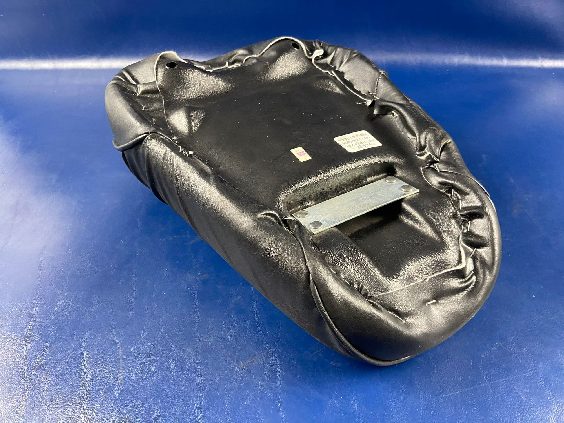 MOTORCYCLE SADDLE SEAT BLACK L=16" W=11.5" APRILIA LAVERDA CAGIVA GUZZI MORINI - MotoRaider