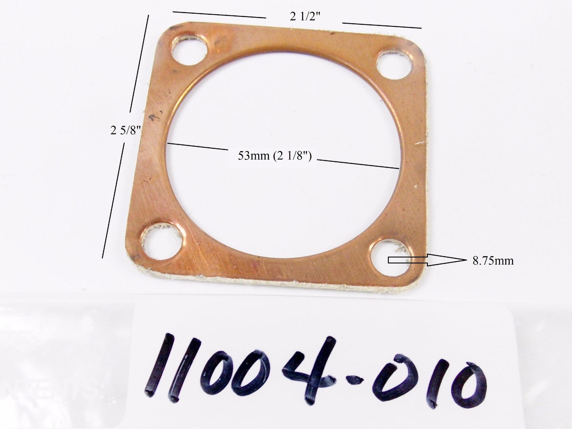NOS OEM KAWASAKI CYLINDER HEAD GASKET 2 1/2" x 2 5/8" x 53 mm 11004-010 - MotoRaider