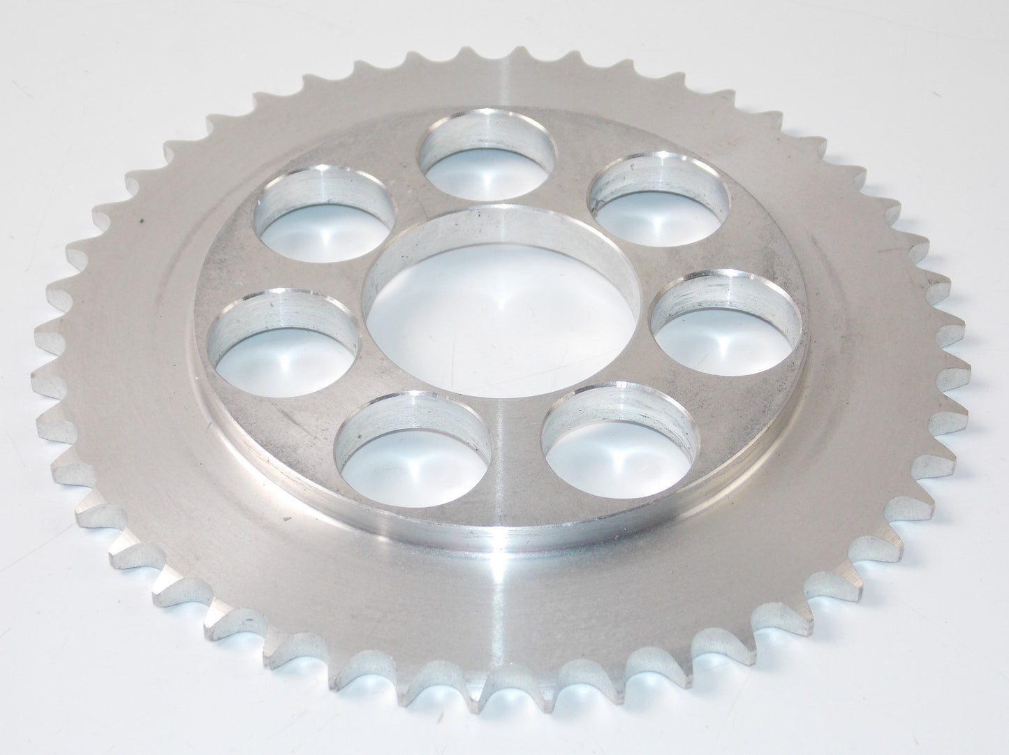 NOS HARLEY DAVIDSON CAGIVA AMF ALUMINUM REAR SPROCKET 46T CENTER HOLE 57mm 10182 - MotoRaider